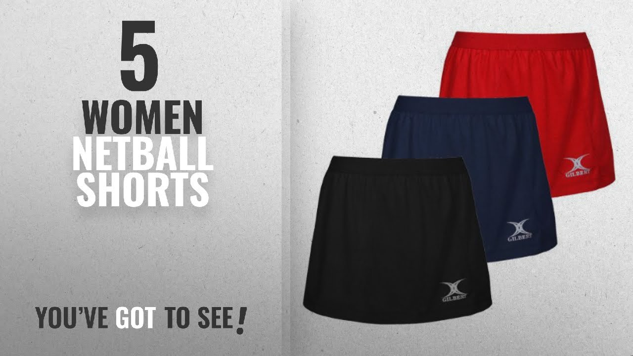 Top 10 Women Netball Shorts [2018]: GILBERT Ladies Blaze Netball Skort, Navy, S