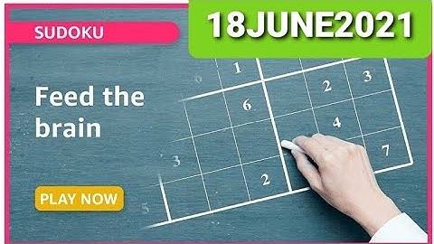 Feed the brain | Sudoku Amazon quiz answers 18JUNE2021 #Feedthebrain #Sudoku #AmazonQuiz #shorts .