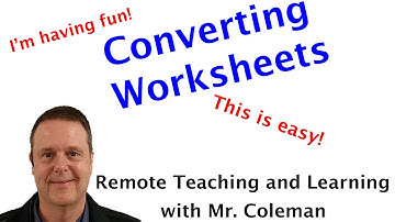 Converting Worksheets to Digital Manipulatives for Remote Teaching and Learning