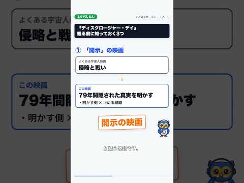 『ディスクロージャー・デイ』を観る前に知っておく3つ【ネタバレなし】#Shorts