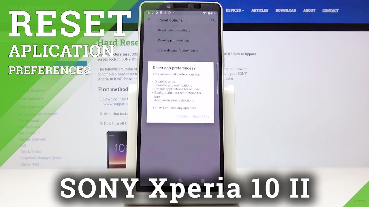 How to Reset App Preferences in SONY Xperia 10 II - Default App