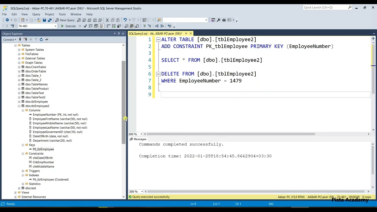 آموزش T-SQL - جلسه بیست و یکم