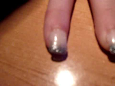 La Mia Ricostruzione Unghie In Gel Con Glitter Argentoavi Youtube