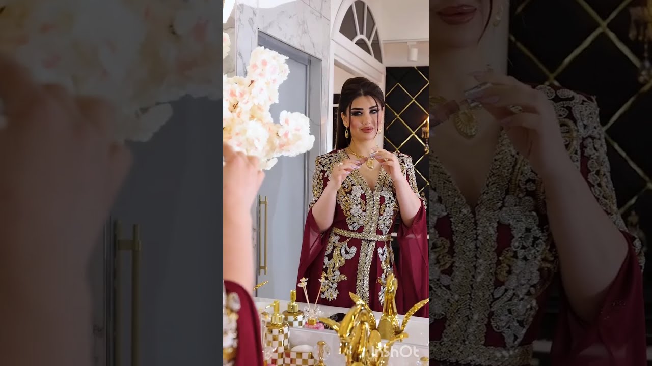 فستان سهرة احمر طويل