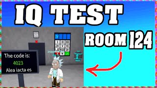 ROOM 124 IQ TEST Roblox Walkthrough 🧠 [Full Guide English]