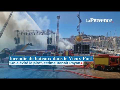 Incendie dans le Vieux-Port : « On a évité le pire », estime le maire de Marseille