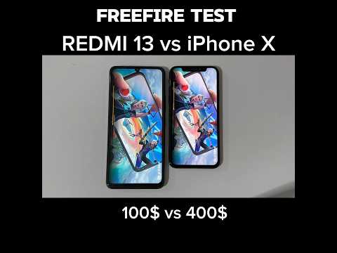 Redmi 13 Vs IPhone X Freefire TEST 