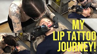 Download Lagu GETTING A TATTOO LIP BLUSH! cosmetic lip tattoo at INEZ TATTOO // PART 1! MP3