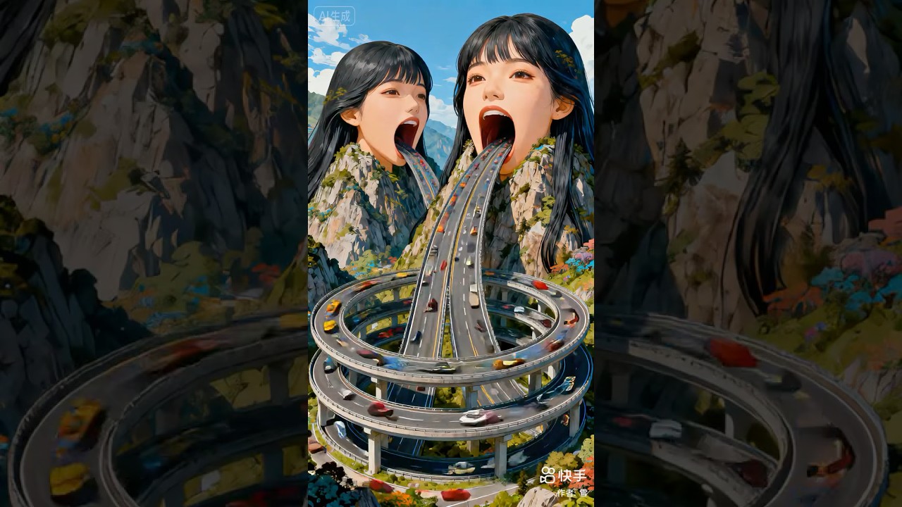 Infinite Highway Loop 🏔️✨ 