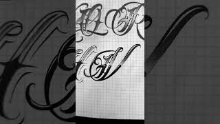 CUSTOM CHICANO SCRIPT LETTERING FULL ALPHABET #calligraphy #art #lettering