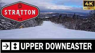 Skiing Down Black Bear To Upper Downeaster Experts Only Trail, Stratton Mountain VT