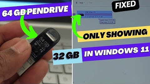 Hoe je een 64GB flashdrive repareert die slechts 32GB weergeeft in Windows 11, 10 of 7
