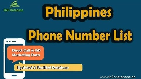 Verified Philippines Phone Number List | 100% Active B2C Database for Marketing