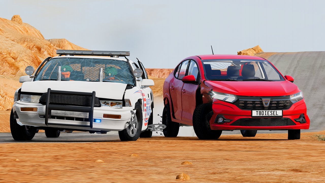 🤯 ROAD RAGE vs. POLICE CHASE: Absolute Desert Mayhem (BeamNG Drive)