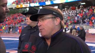 Coach Gary Patterson of TCU is Interviewed After Beating Boise State 2011