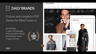 Daily Brands Store - Ecommerce Psd Template Themeforest Website Templates And Themes