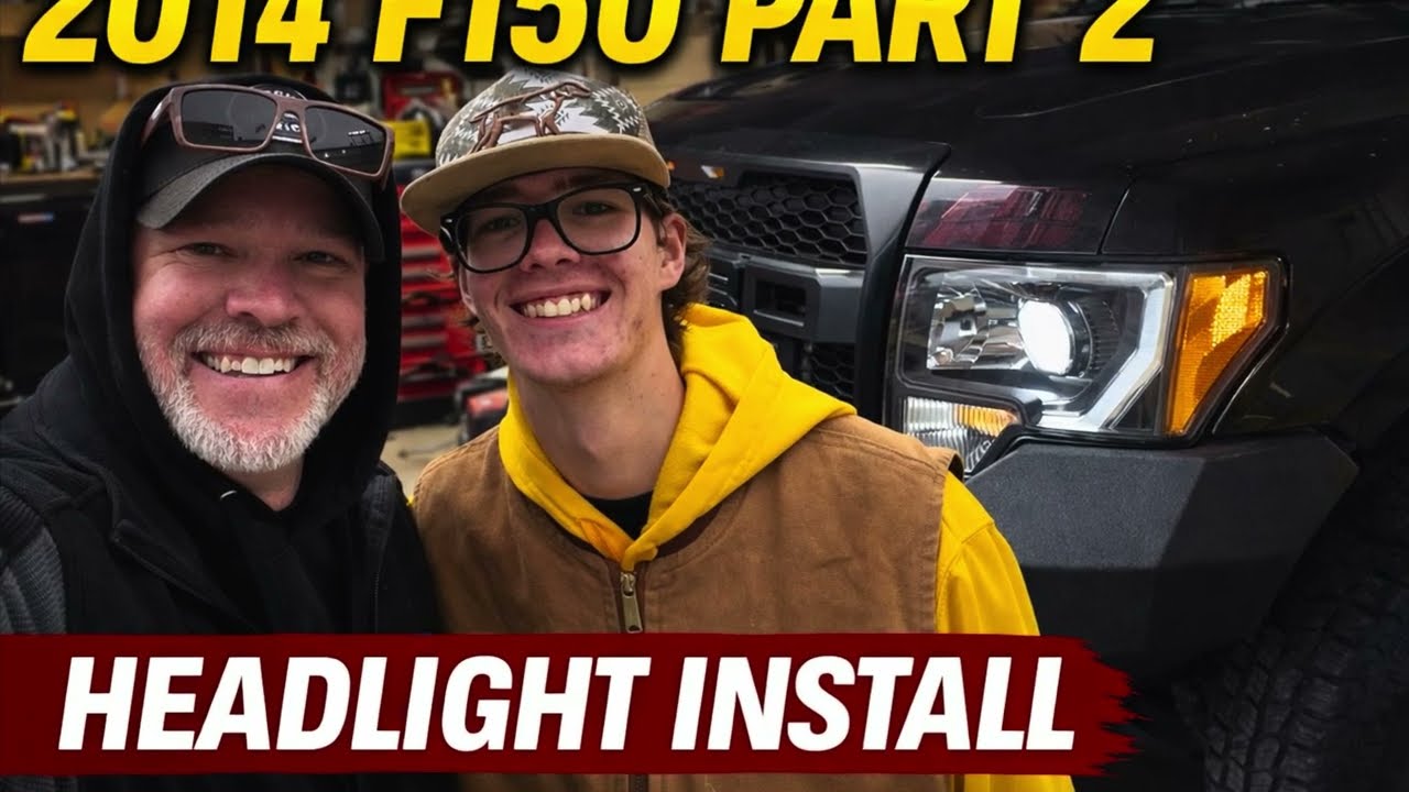 Wrecked 2014 Ford F150 Part 2 Headlight install 