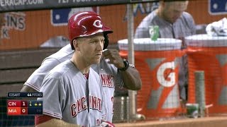CIN@MIA: Frazier opens scoring with RBI single in 4th