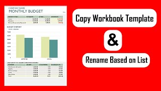 How to Copy A Workbook Template Multiple Times & Rename Based on A List in Excel