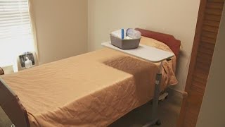 Inside the isolation unit set up for nursing home residents diagnosed with COVID-19