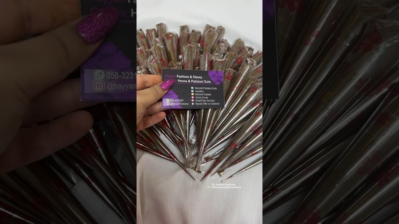 Organic Henna cones for Eid | Dark Henna | Organic natural cones | ASMR video | ASMR 