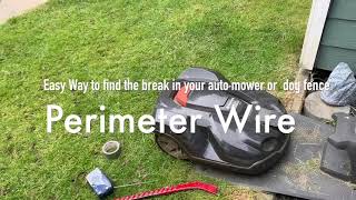 Husqvarna Auto mower, HACK.  How to find a broken perimeter wire using a radio and some ingenuity!!