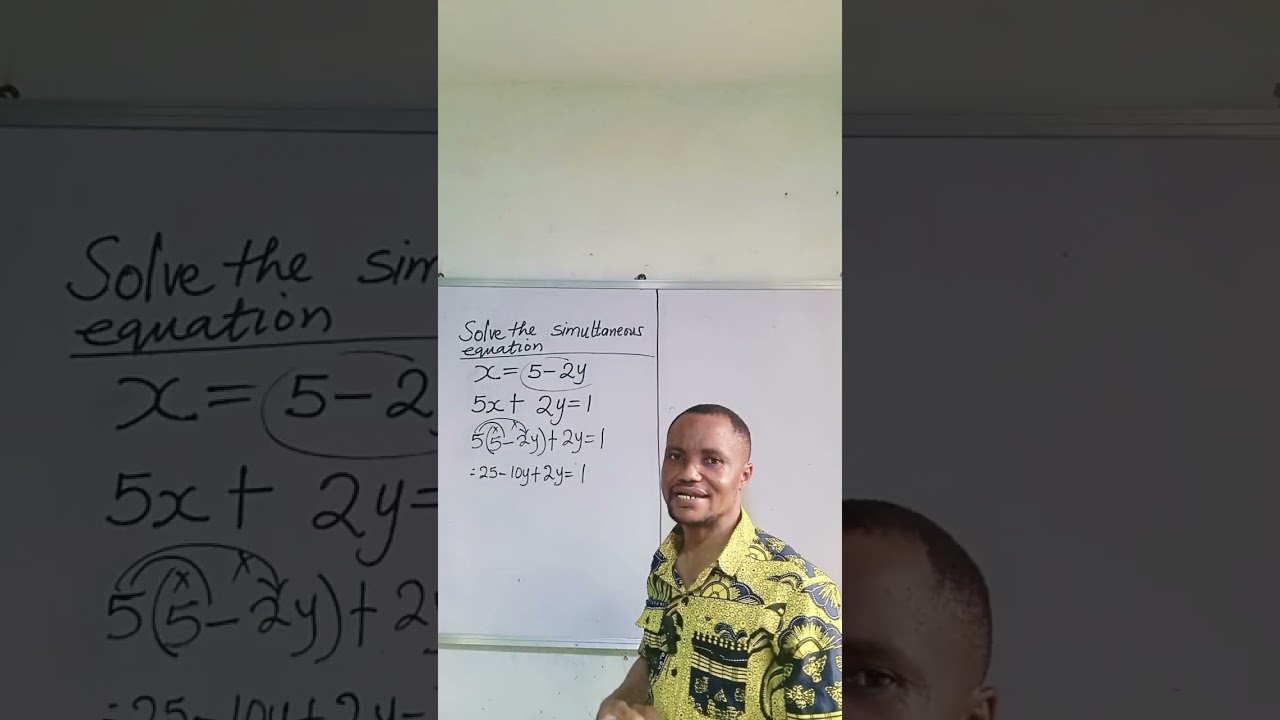 Solving Simultaneous Equation by Substitution method 