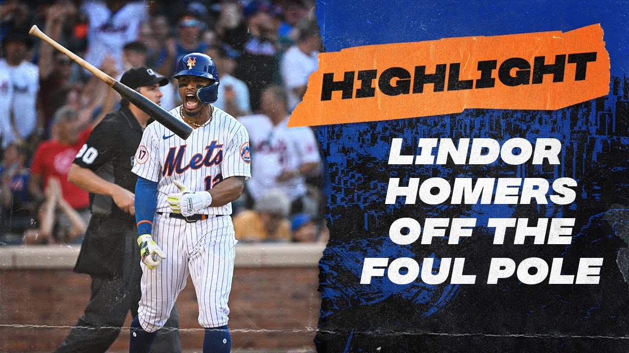 Lindor Off the Foul Pole for the Lead