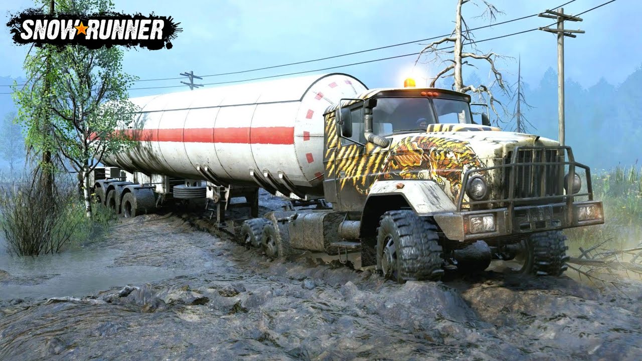 Taiga Hauls Giant Fuel Tank Across Tamir | SnowRunner with Steering Wheel