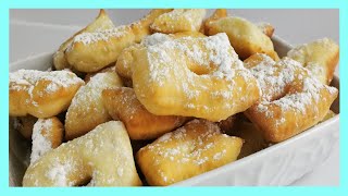 Recette facile de beignets de carnaval, bugnes, merveilles / Easy carnival donuts recipe