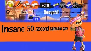 Insane 50 seconds rainmaker game in splatoon 3