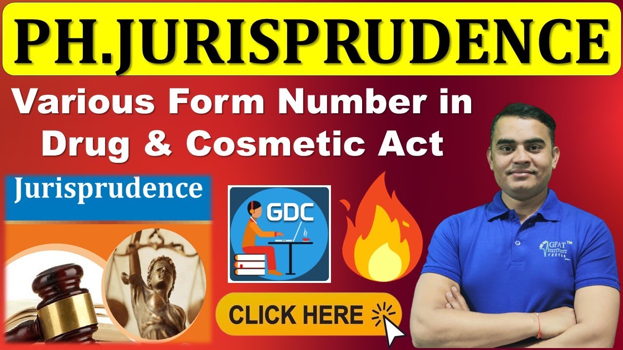 FORM NUMBER | PHARMACEUTICAL JURISPRUDENCE | Form No.✍🏻 (Jurisprudence) | GPAT | NIPER | PHARMACIST