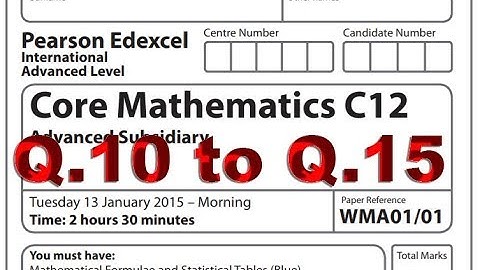IAL C12 JAN 15 Part 2