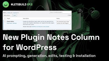 Coding a Plugin Notes Feature for WordPress using AI - CodeWP #LetsBuild Ep. 2