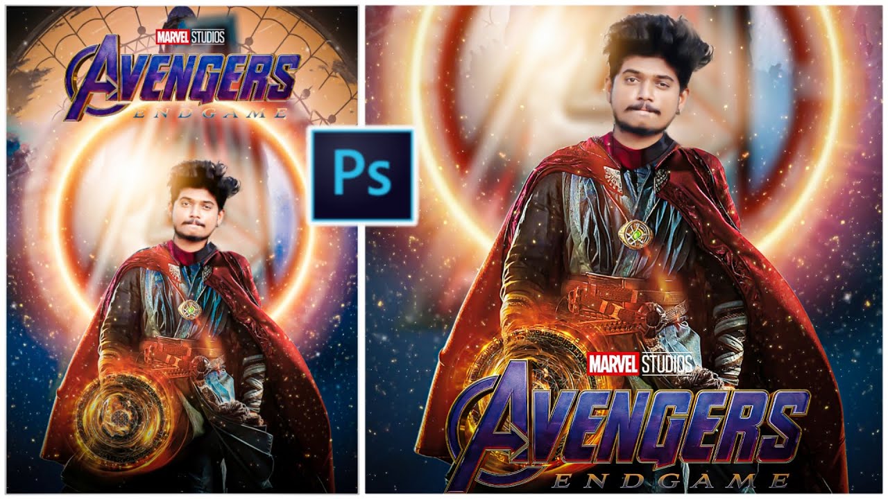 AVENGERS END GAME THOR photo editing in PSCC || Marvel Avengers movie poster editing