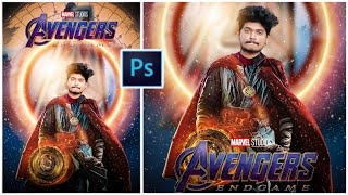 AVENGERS END GAME THOR photo editing in PSCC || Marvel Avengers movie poster editing screenshot 1