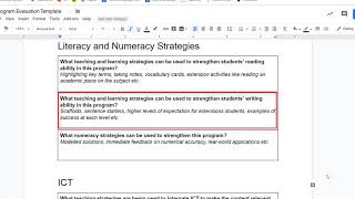 Literacy and Numeracy Strategies