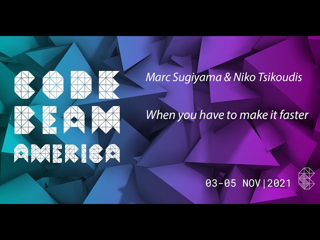 When you have to make it faster