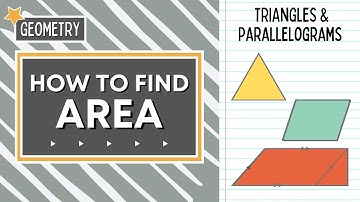FIND THE AREA OF TRIANGLES AND PARALLELOGRAMS | GEOMETRY