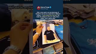 Man Uses Cutout Photocopy Of Himself To Test Out Different Outfits Online
