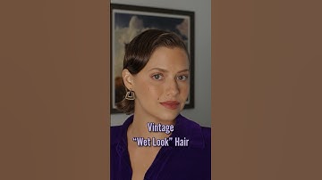 Vintage style wet look hair