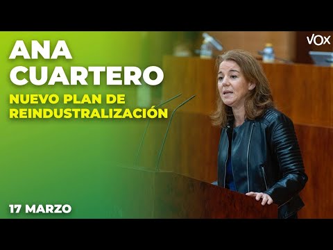 Intervención ANA CUARTERO sobre el PLAN DE REINDUSTRALIZACIÓN