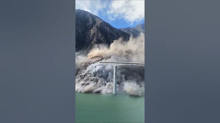 China's Hongqi Bridge Collapses Into River || ViralHog