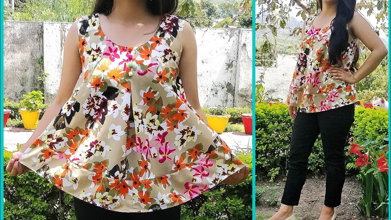 सिर्फ 1.5 मीटर कपड़े से बनाएँ बहुत ही सुंदर Top, Baloon Top Cutting and Stitching | English Subtitles