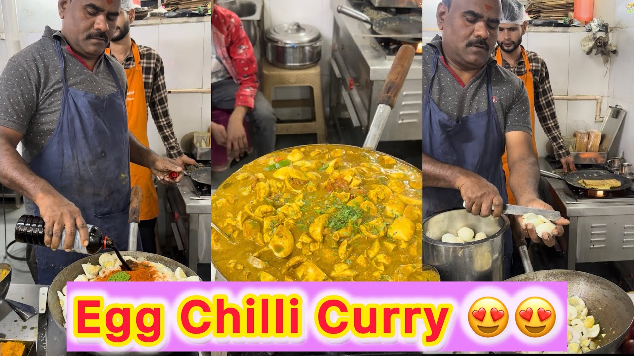 Boiled Egg Chilli Curry in Bengaluru 😍🔥 Most Unique Egg Dish with Rice! 🤩