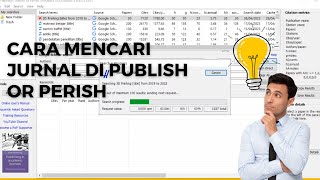 How to search for journals in publish or perish screenshot 1