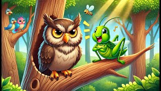 The Owl and The Grasshopper 🦉 | A Short Moral Story for Kids | English Short Stories