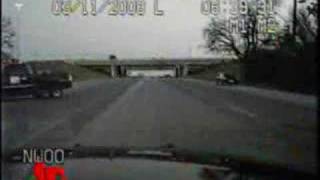 Raw Video: Pickup Truck Collides With Cop Car
