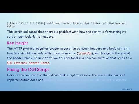 Fixing the 500 Internal Server Error in Apache Docker Container
