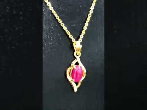Video Mặt dây nữ vàng 10k đá ruby tự nhiên Lục Yên [ HV2992i... - youtube